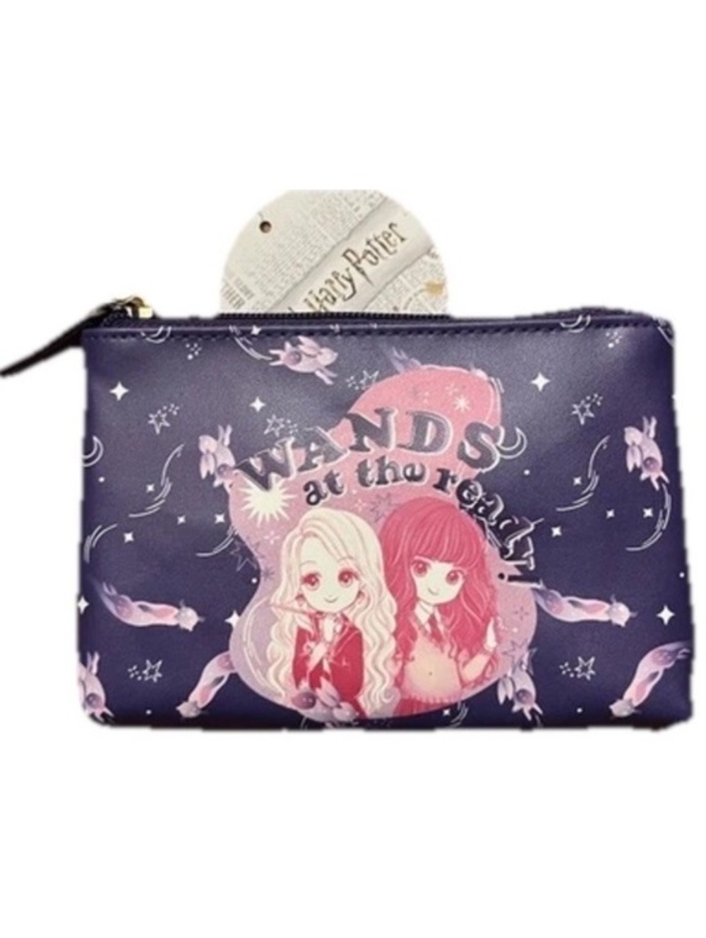 Harry Potter Wands at the Ready Luna and Hermione Pouch New
